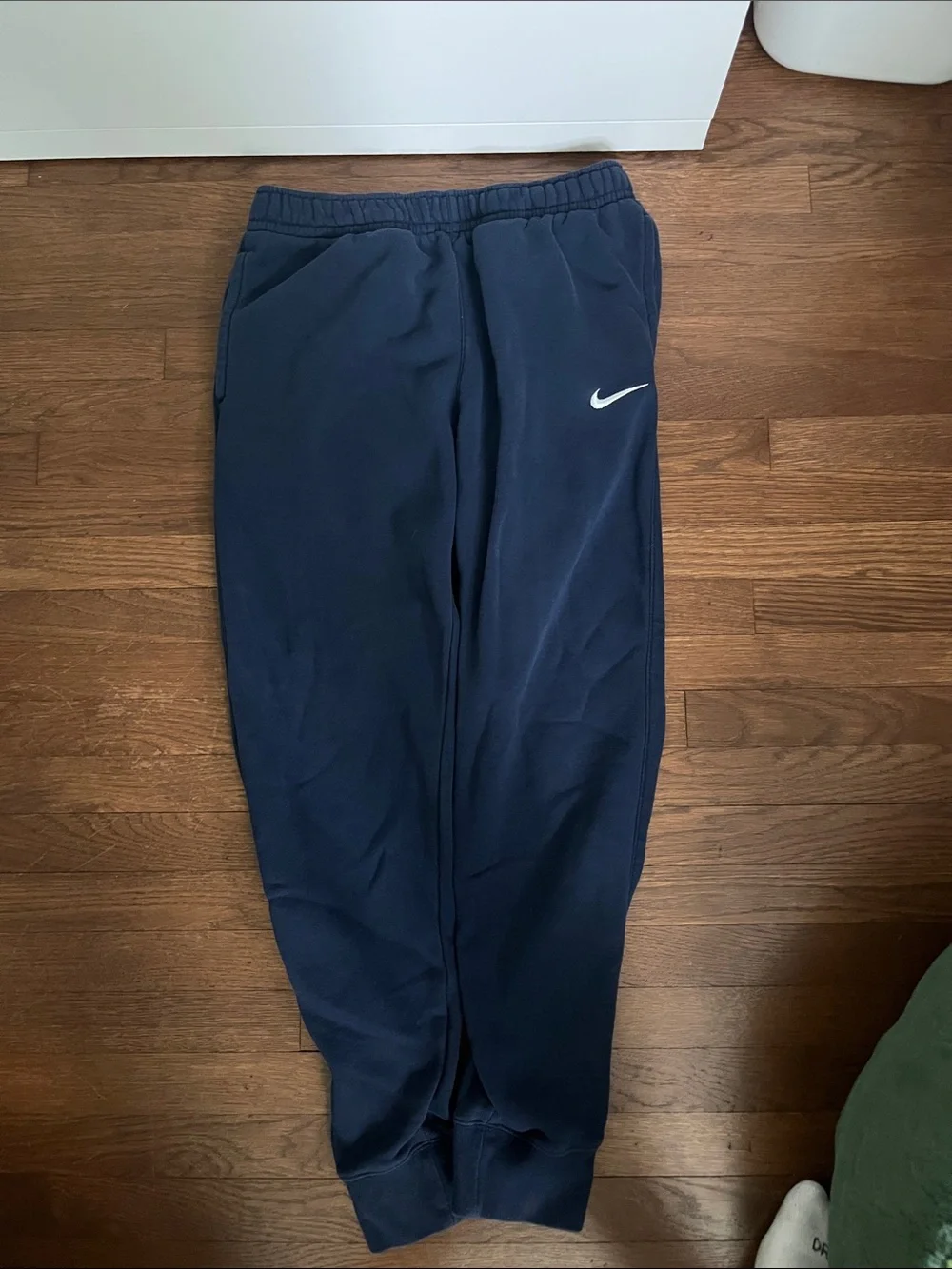 Nike Navy Blue Jogger Pants with White Swoosh